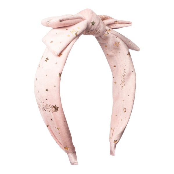 Pink Starry Velvet Headband