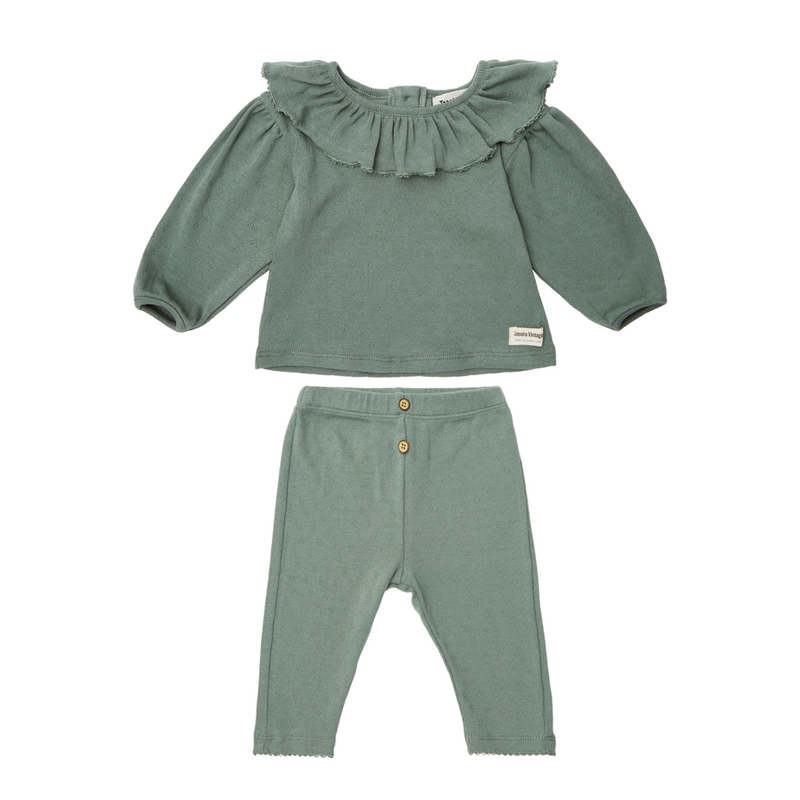 BABY GREEN POINTELLE SET