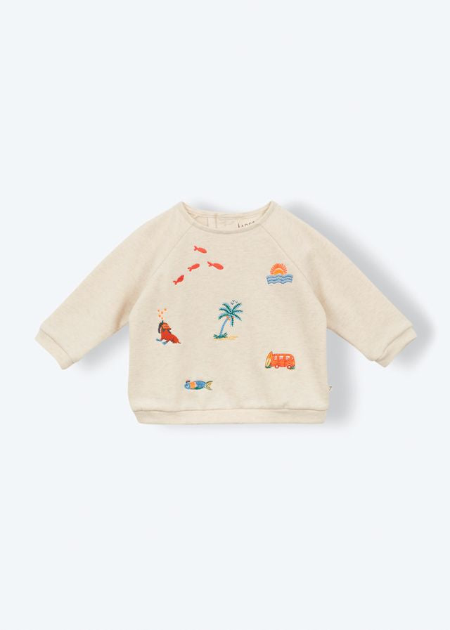 Baby Beach Embroidered Sweatshirt