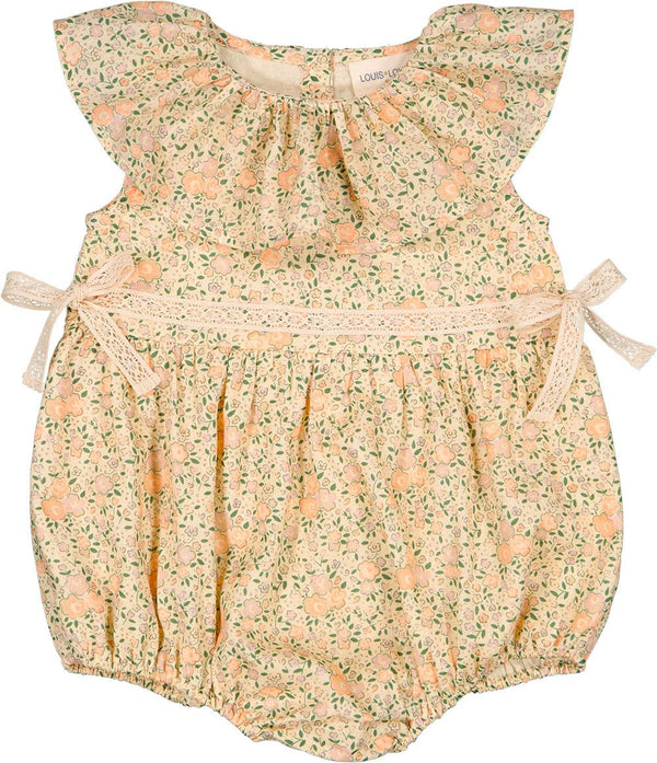 Enchantee Beige Romantic Flower Romper