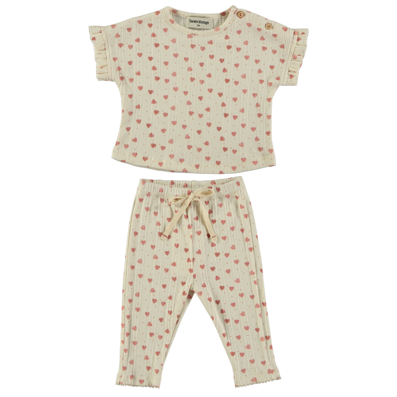 BABY HEART T-SHIRT AND LEGGINGS SET