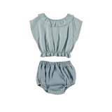 BABY DENIM BLOUSE AND BLOOMER SET