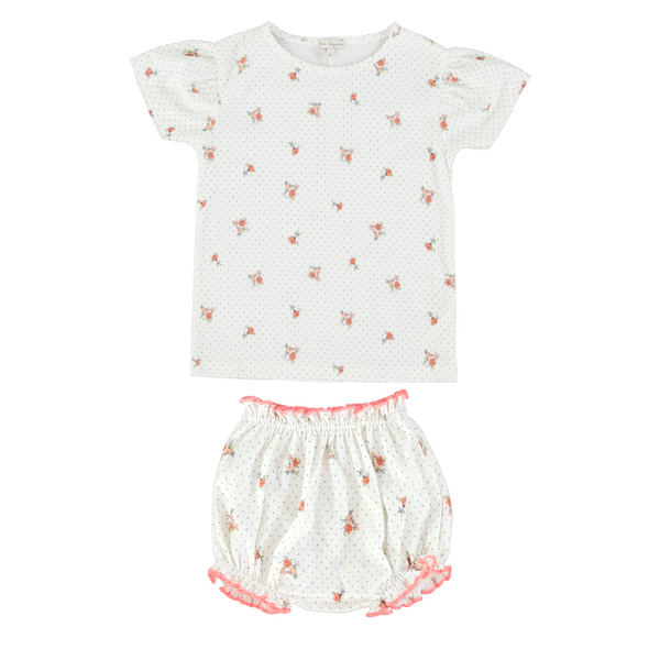 Ida Puff Sleeve Tee and Bloomer Set