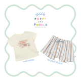 Striped Shorts Baby in Tangerine Blue