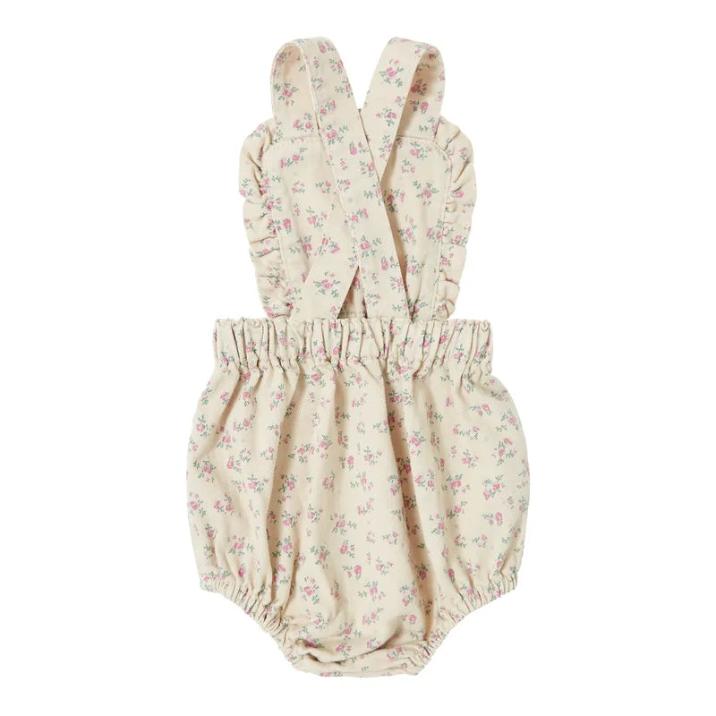 Beige Flowers Romper