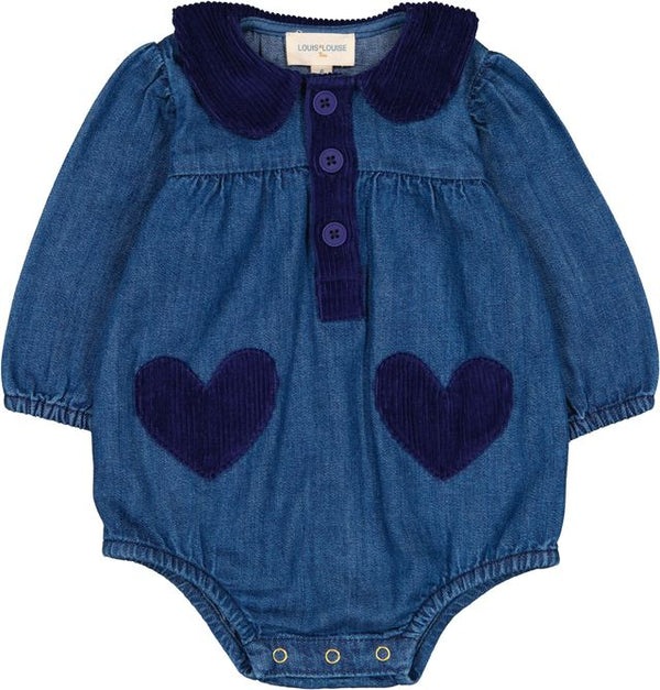 Margareta Denim Heart Romper