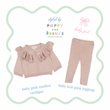 Baby Chat Pink Knit Leggings