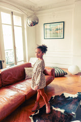 Umyma Corduroy Leopard Dress