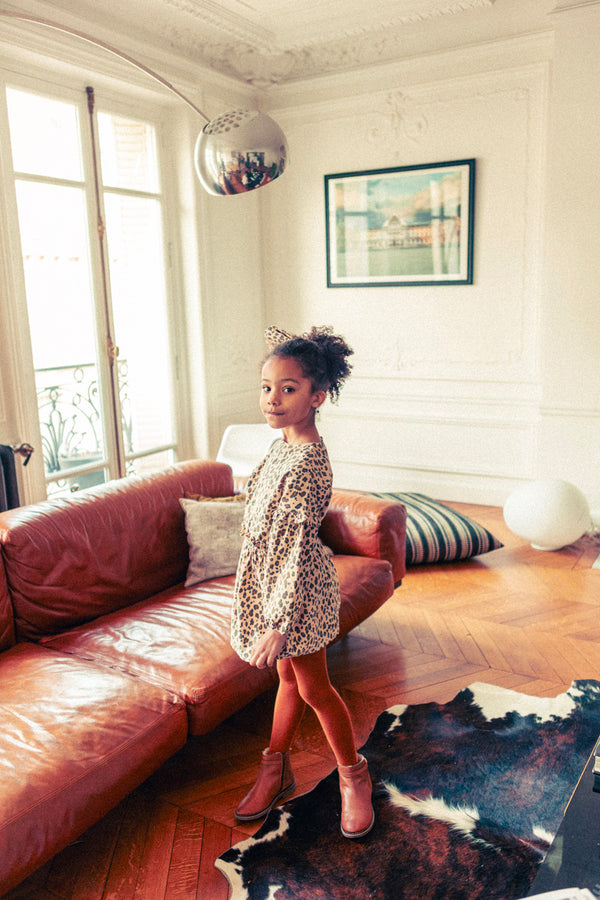 Umyma Corduroy Leopard Dress