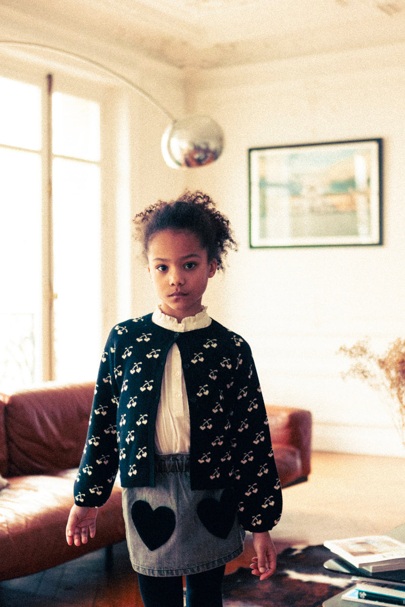 Teacher Grey Washed Denim Skirt