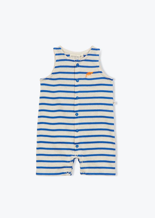 Blue Striped Romper