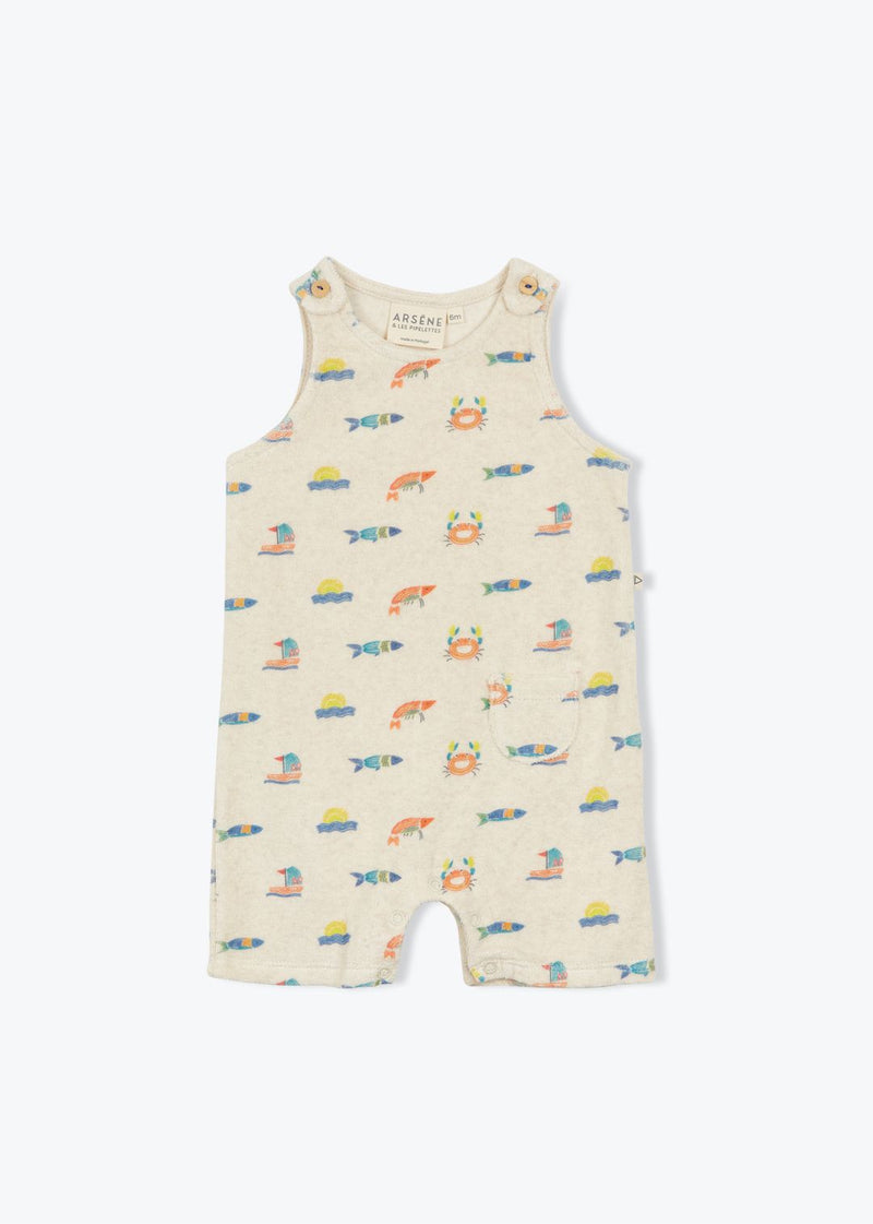 Poisson Terry Romper