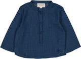 Baby Boy Navy Check Shirt and Bloomer Set