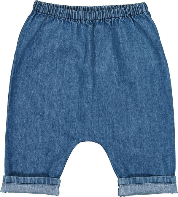 Baby Jungle Trouser in Blue Chambray