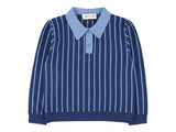 Vincent Denim Stripe Knit Polo