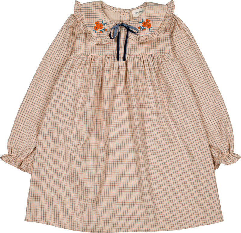 Benjamine Beige Twill Check Dress