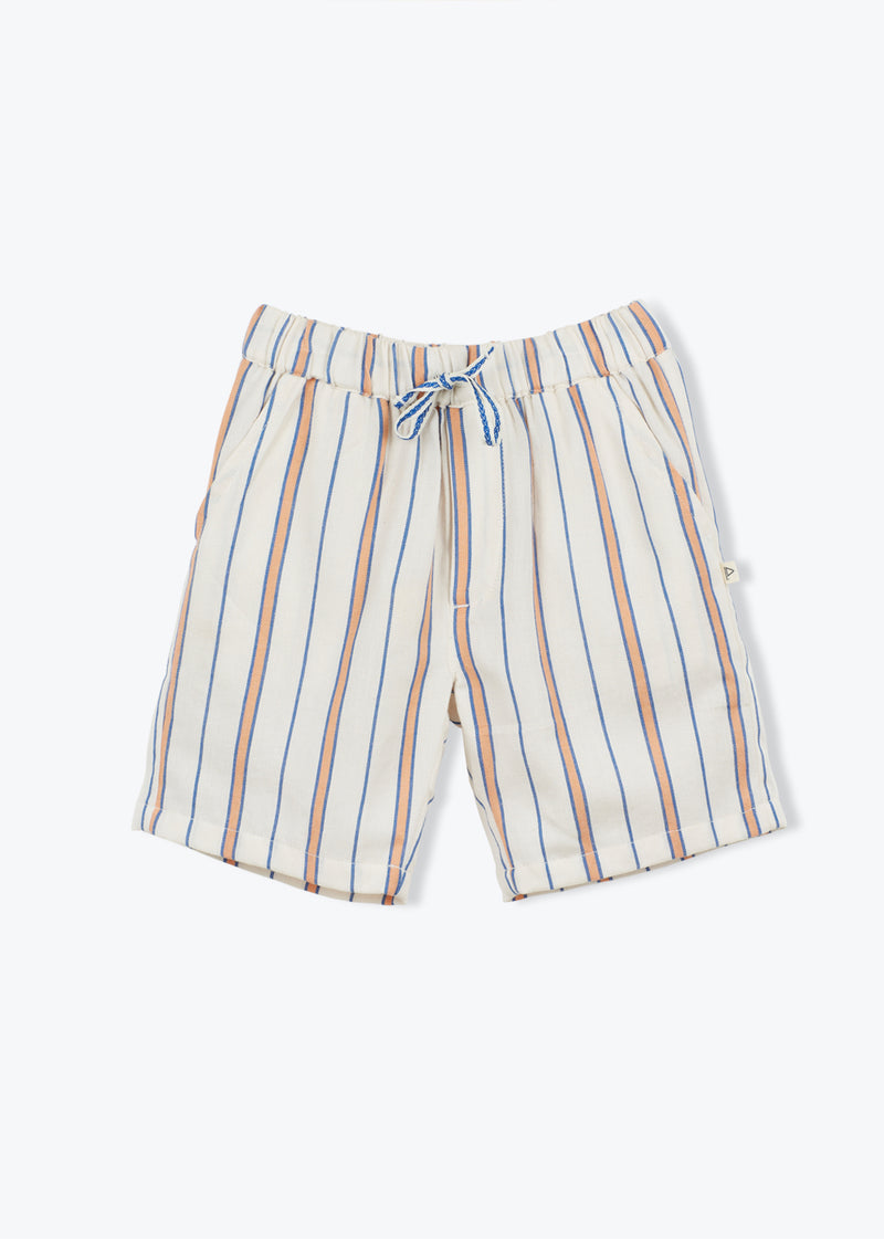 Striped Bermuda Shorts Tangerine Blue