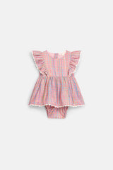 Lena Pink Pomelo Checks Romper