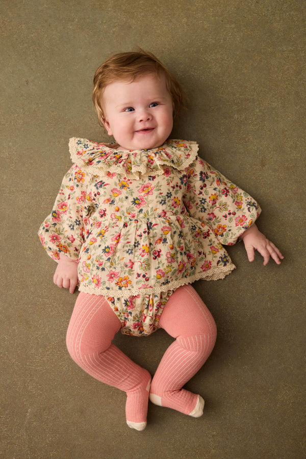 India Cream Wild Flowers Romper