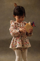 India Cream Wild Flowers Romper