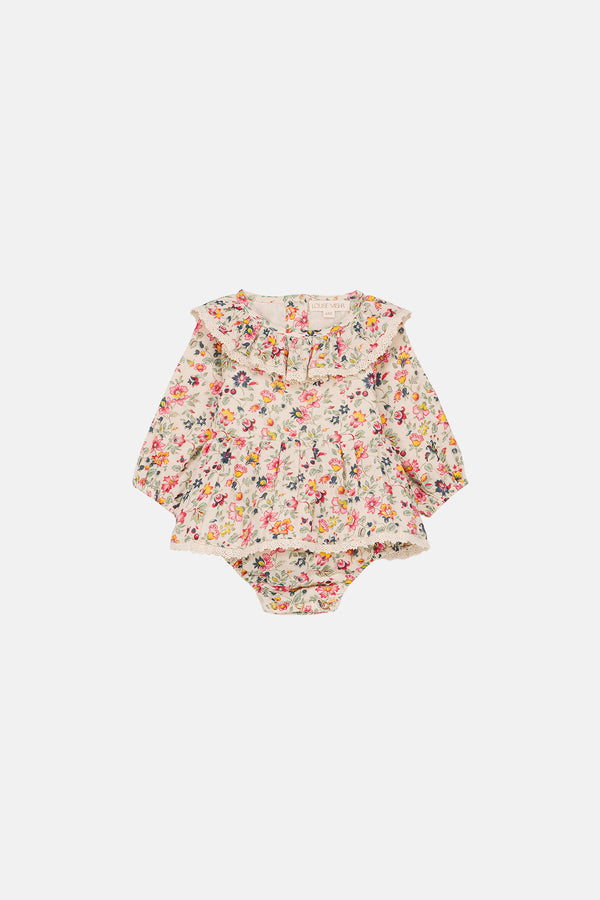 India Cream Wild Flowers Romper