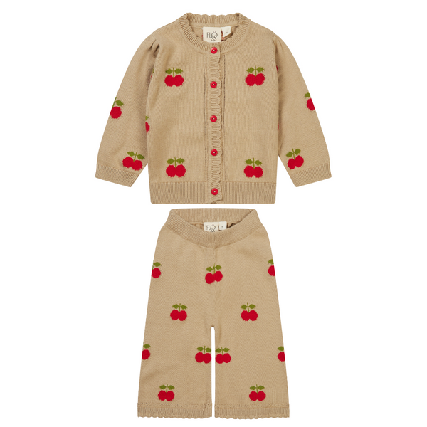 Barbara Cherries Cardigan and Pants Set