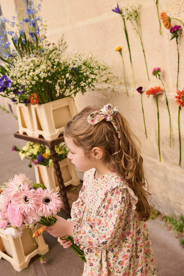Chloe Cream Wild Flowers Scrunchie