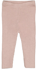 Baby Chat Pink Knit Leggings