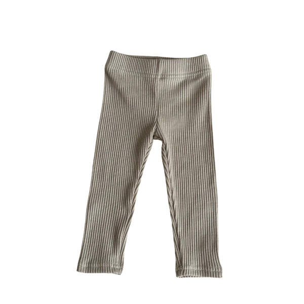 Ribbed Leggings Light Beige