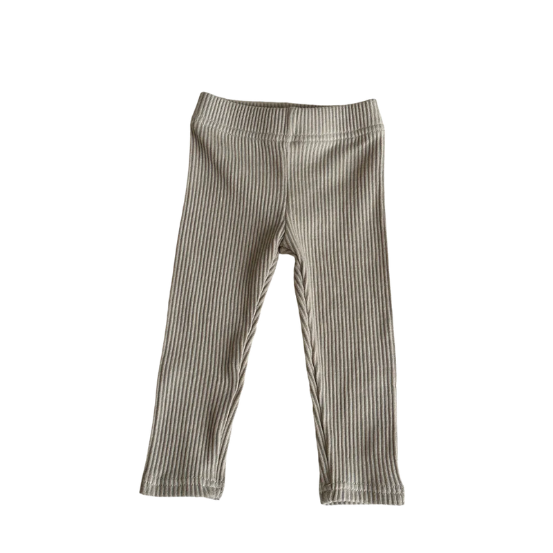 Ribbed Leggings Light Beige