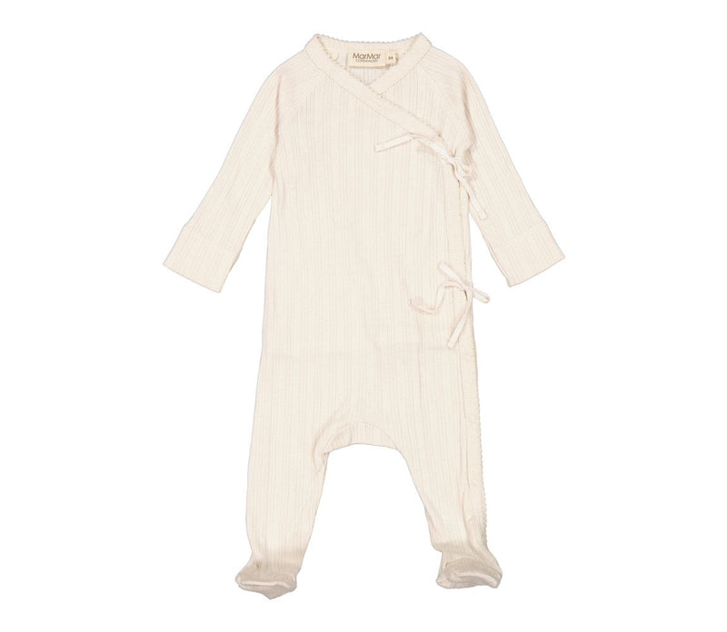 Rubetta Onesie and Hat in Vanilla Pointelle Rib