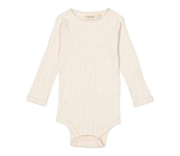 Benedicte Bodysuit Pointelle Rib in Vanilla