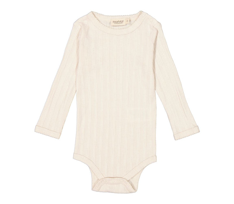 Benedicte Bodysuit Pointelle Rib in Vanilla