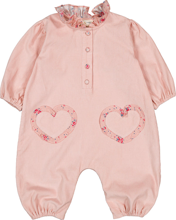 Garlone Pink Corduroy Overall