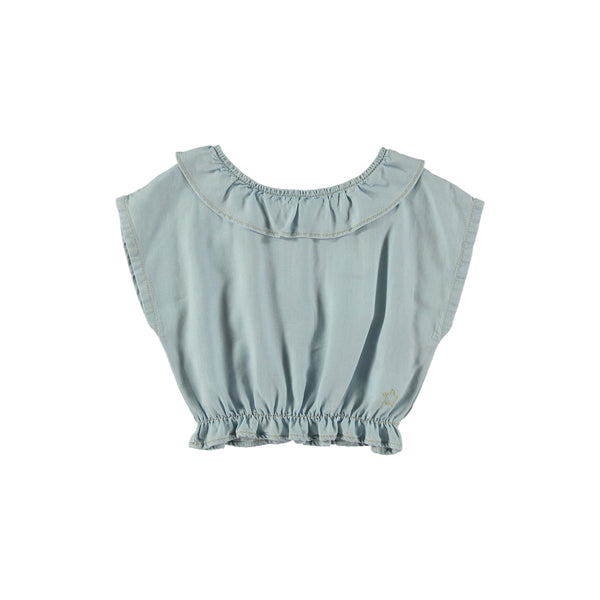 BABY DENIM BLOUSE AND BLOOMER SET