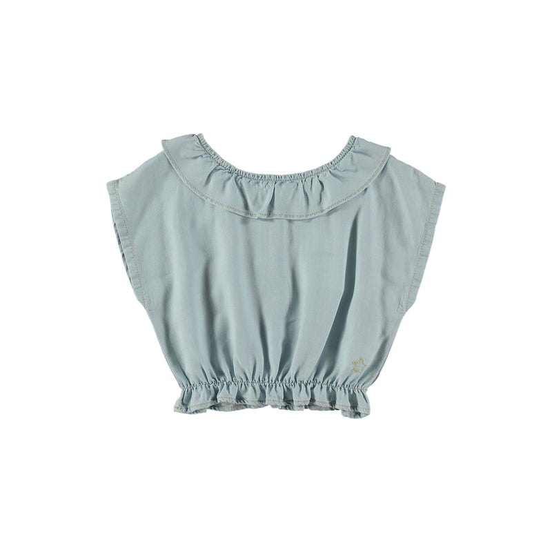 BABY DENIM BLOUSE AND BLOOMER SET