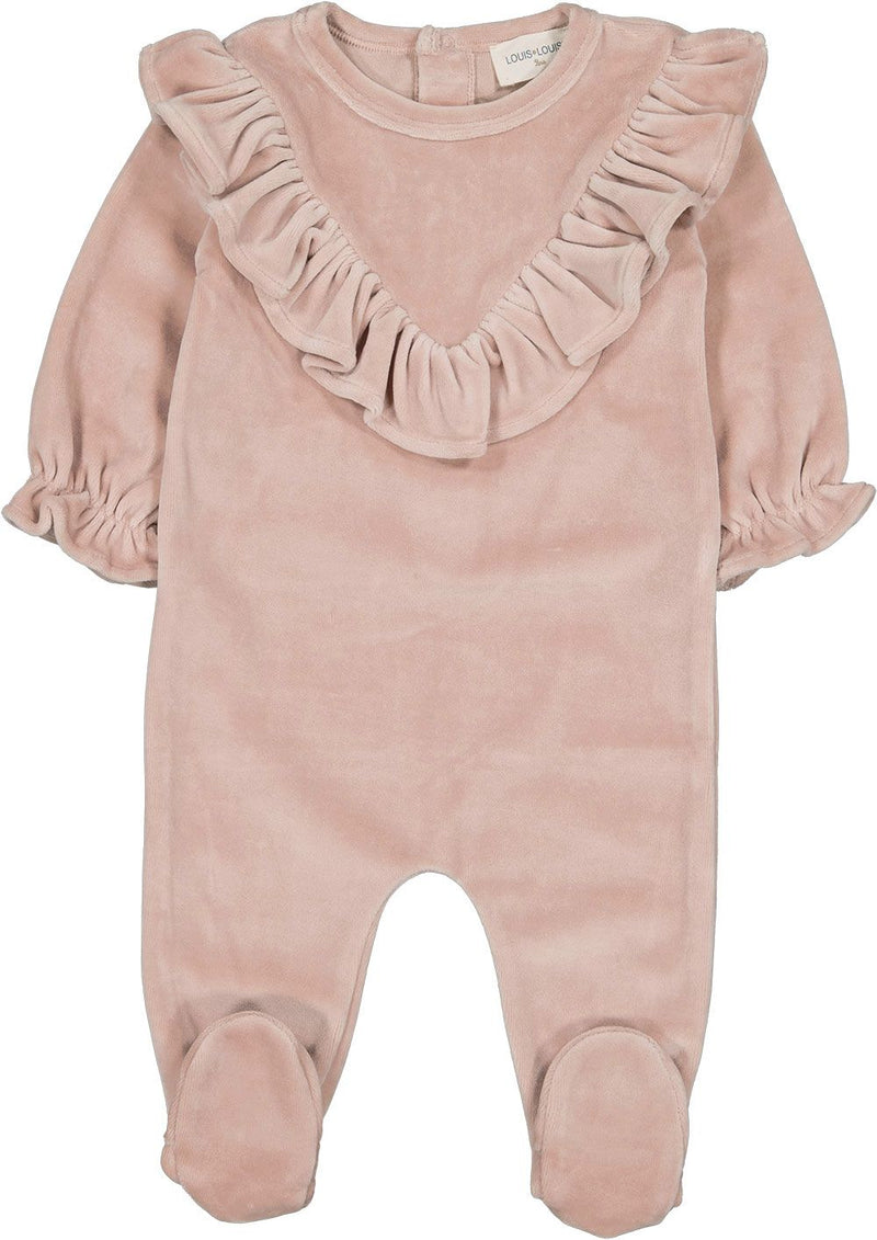 Ruffle Velvet Onesie