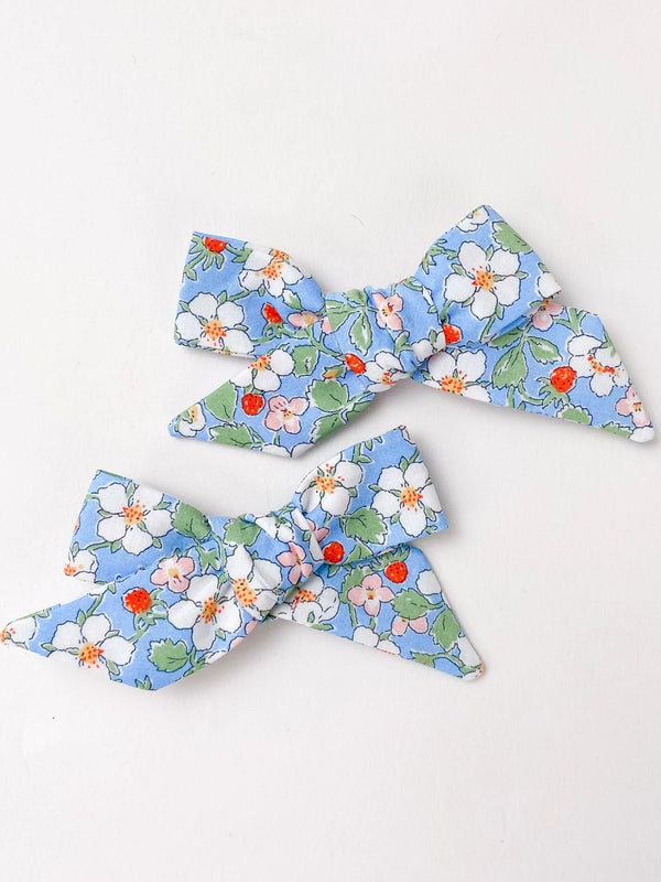 Pigtail Hair Bows in Liberty Blossom