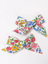 Pigtail Hair Bows in Liberty Annabella