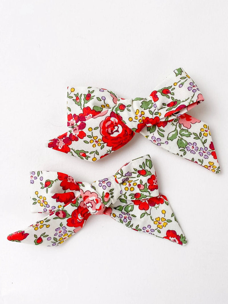 Pigtail Hair Bows in Liberty Felicite