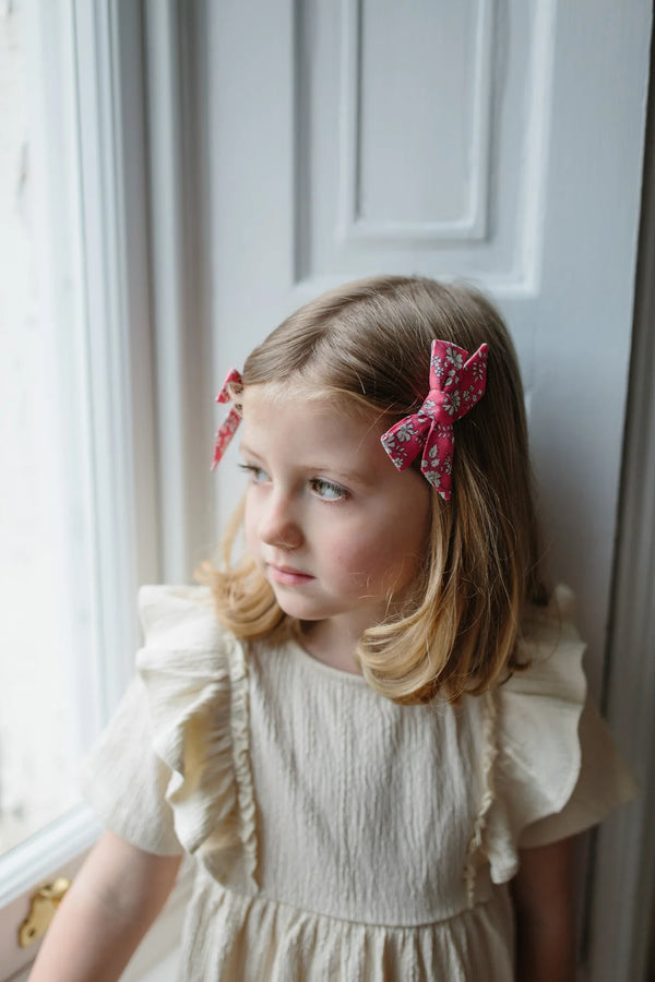 Pigtail Hair Bows in Liberty Capel