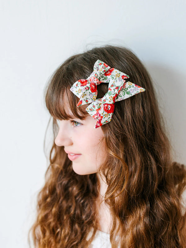 Pigtail Hair Bows in Liberty Felicite