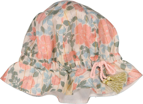 Colette Pink Lurex Flower Hat