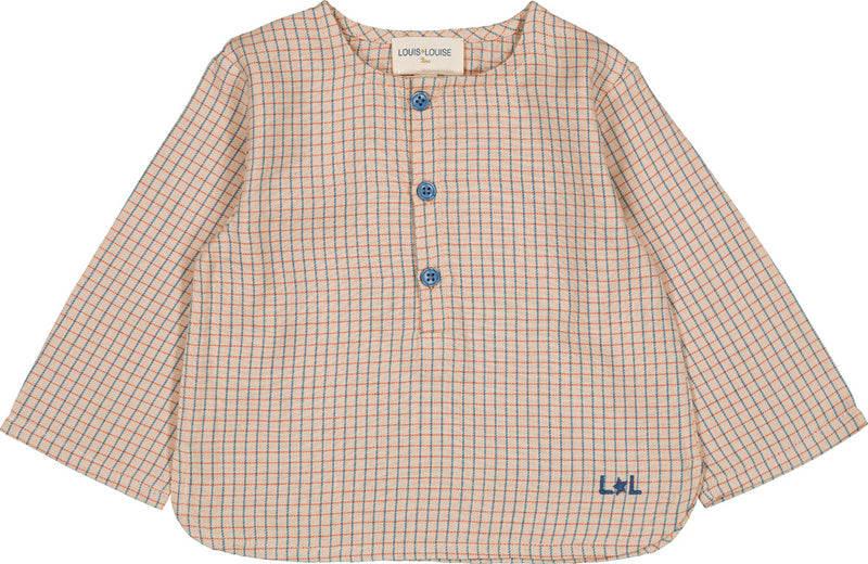Oncle Baby Beige Twill Check Shirt