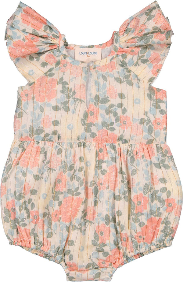 Martina Pink Lurex Flower Romper