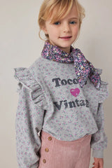 Baby Flower Print Sweatshirt Set