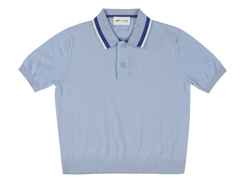 BLUE KNIT POLO