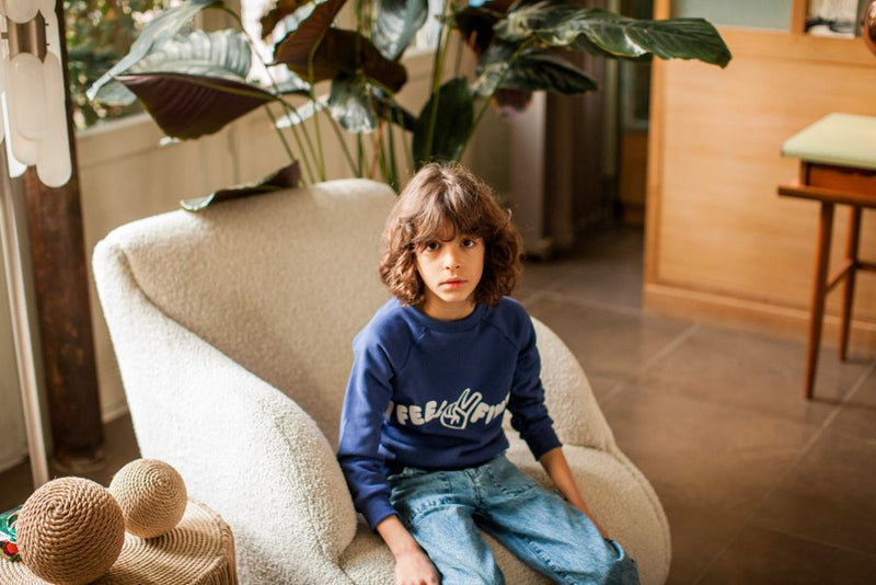 "Feel Fine" Indigo Baby Sweatshirt