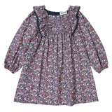 Girls Navy Flower Dress