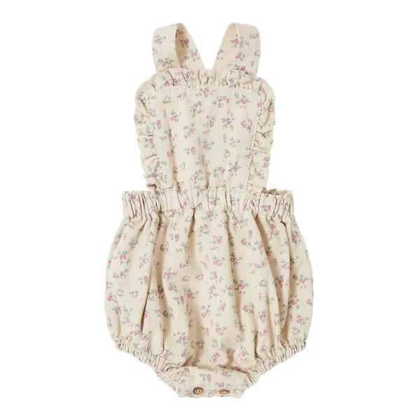 Beige Flowers Romper